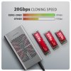 EEM2-20GD Obudowa zewnętrzna aluminiowa USB-C 3.2 Gen2x2, Dual NVMe M.2 SSD 20gbps, Clone Master